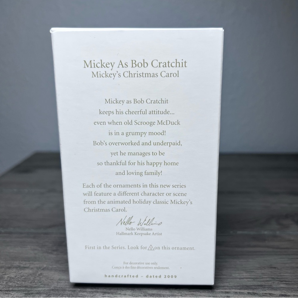 Hallmark NEW 2009 Bob Cratchit as Micky’s Christmas Carol Ornament 1st series - Picture 9 of 12